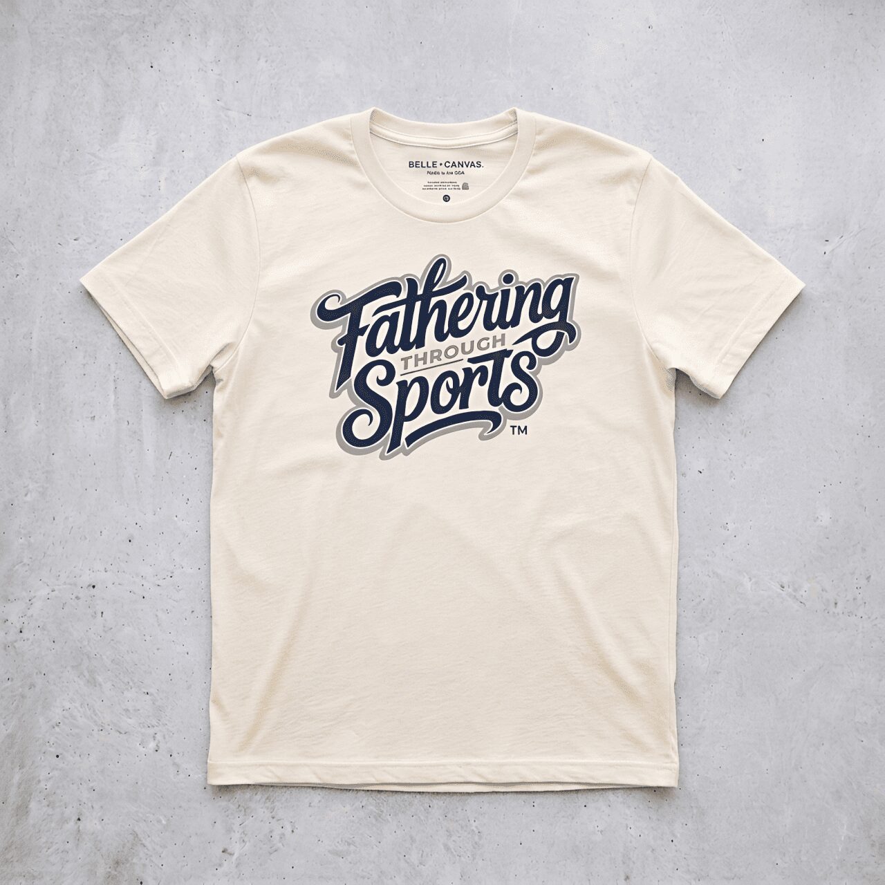 Legacy Performance T-Shirt – Cream & Navy
