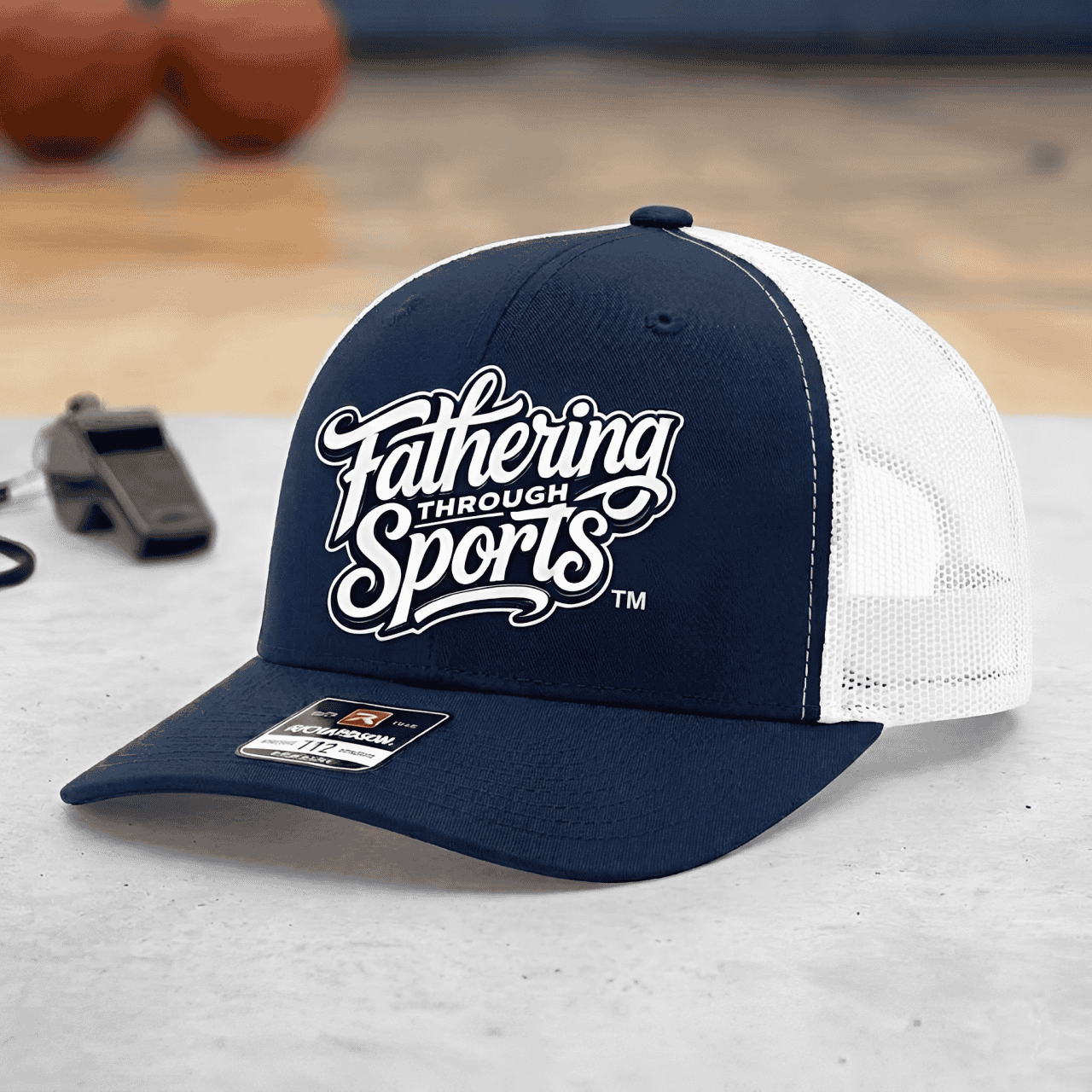 Legacy Trucker Hat – Navy & White