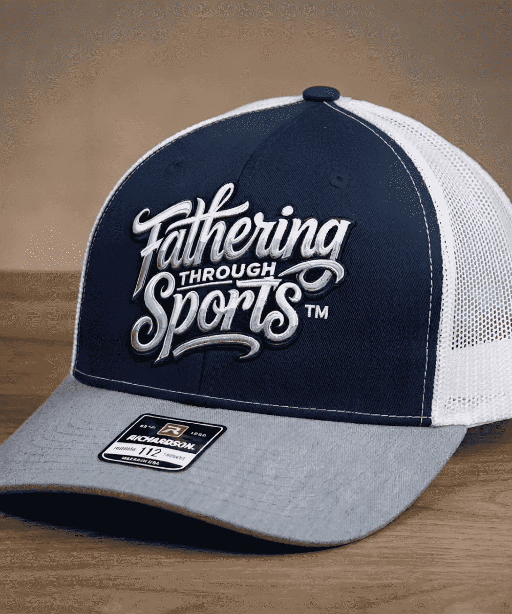 Legacy Trucker Hat – Navy, White & Heather Grey