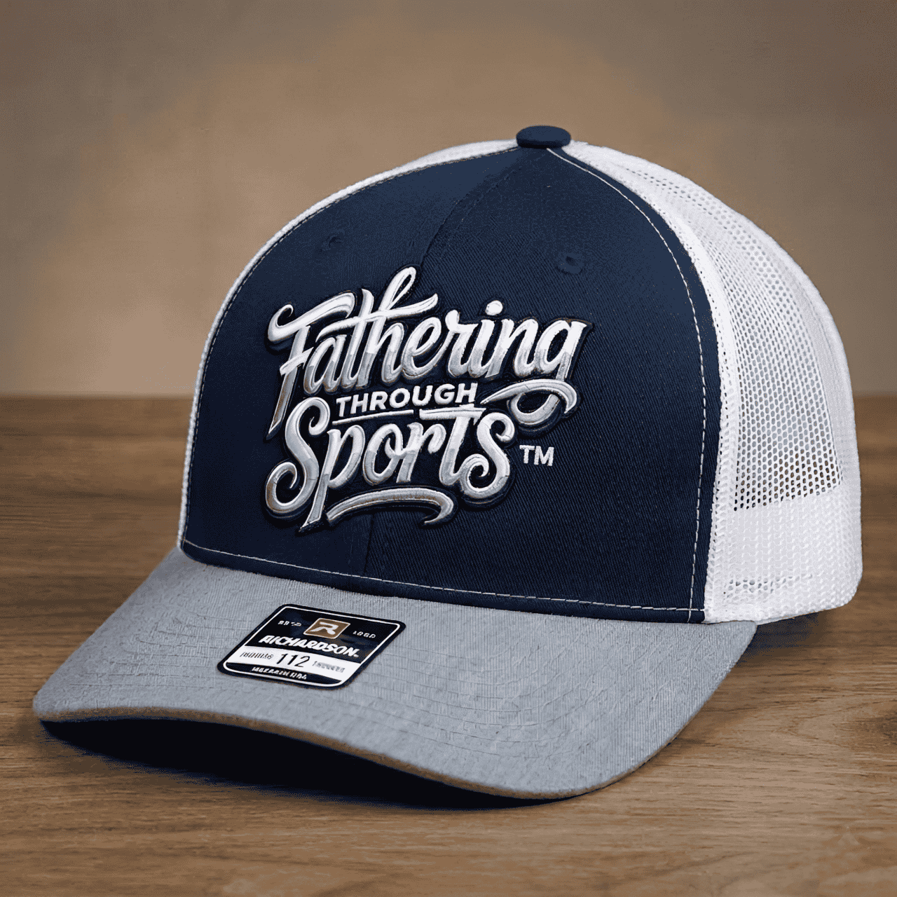 Legacy Trucker Hat – Navy, White & Heather Grey