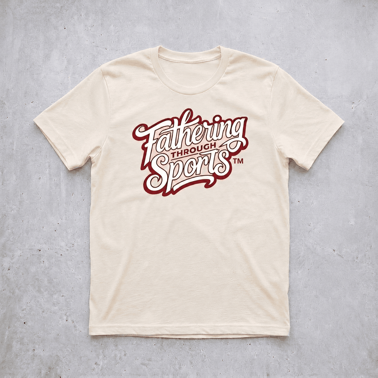Legacy Performance T-Shirt – Cream & Burgundy