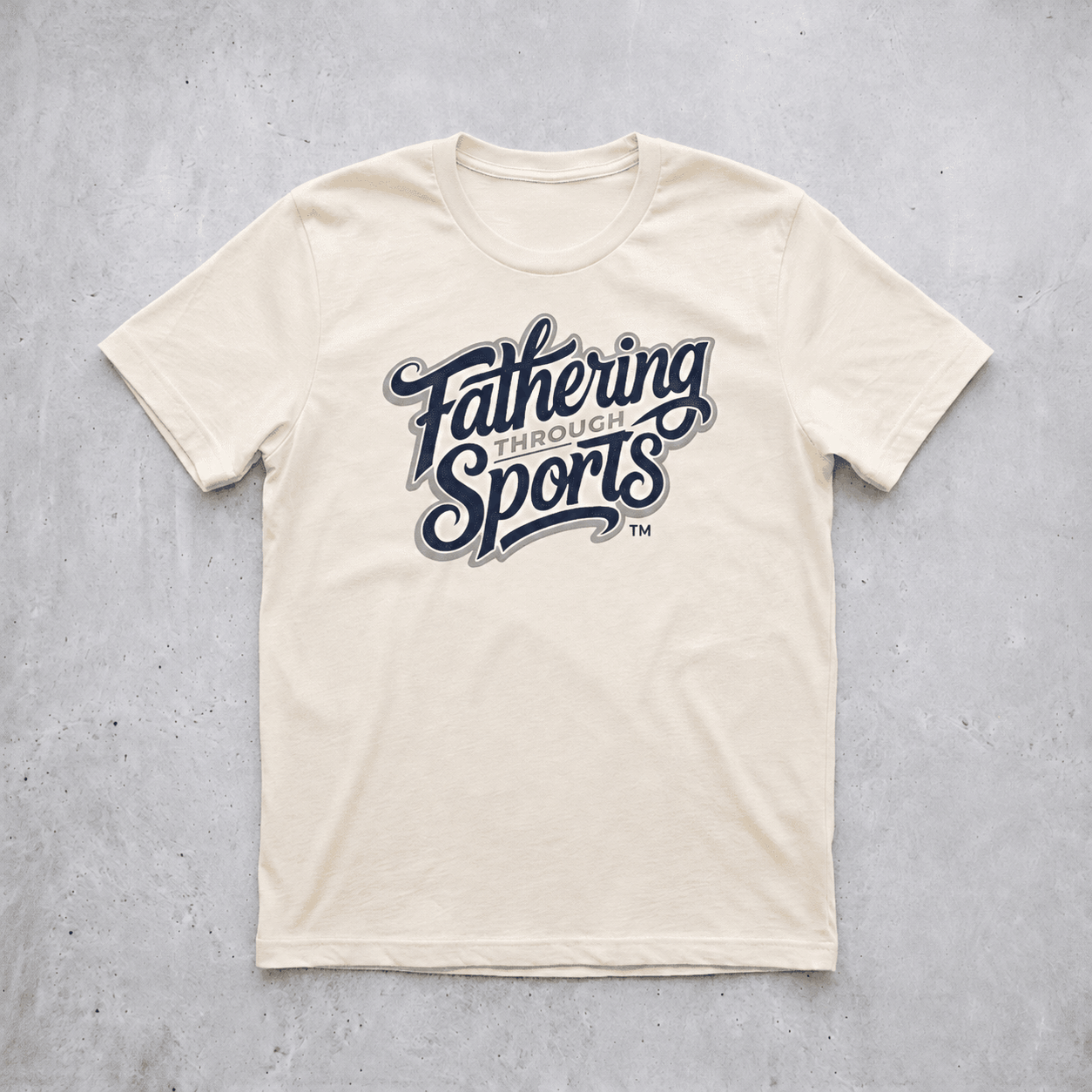 Legacy Performance T-Shirt – Cream & Navy